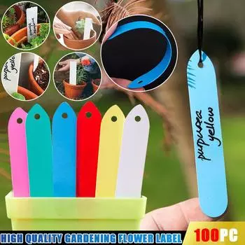 100 шт. маркеры для горшков для растений, садовые пластиковые колышки, этикетки для питомников One Size белый