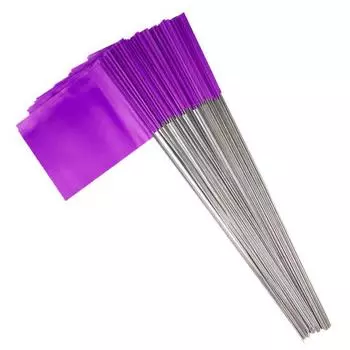 100 шт. маркировочные флаги газонный флаг водонепроницаемый ПВХ не выцветающий широко используемые маркеры ландшафтные флаги разбрызгиватель фиолетовый