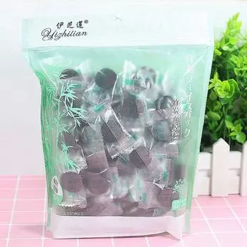 100 шт., маска для лица с черным углем, портативная увлажняющая маска для лица, одноразовая маска для лица 1 Bag(100pcs)