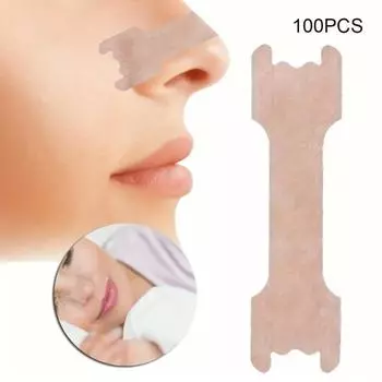 100 шт. Массажер для носа для легкого дыхания и сна без храпа - Устройство против храпа без запаха для спокойного ночного сна 100pcs коричневый