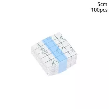 100 шт. Медицинская адгезивная водонепроницаемая лента Прозрачная лента ПУ Гипоаллергенная Лекарственная повязка для ран Фиксирующая лента 5cm