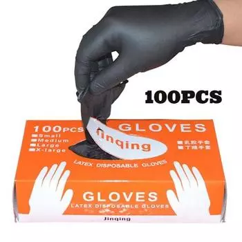 100 шт. медицинские перчатки резиновые нитриловые перчатки одноразовые удобные для механика 100PCS-XL белый