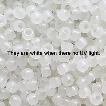 100 шт. меняющие цвет УФ-бусины смешанного цвета светящиеся в темноте бусины изготовление ювелирных изделий 100pcs