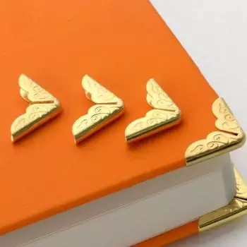 100 шт., металлическая защита для уголков книг, винтажный альбом для фотоальбомов, папка с меню для ноутбука, защита золотого, серебряного, бронзового цвета 100pcs серебряный