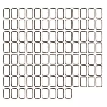 100 шт. Металлические квадратные пряжки, прямоугольные металлические кольца для сумок, сумок, швейных принадлежностей, ремесла