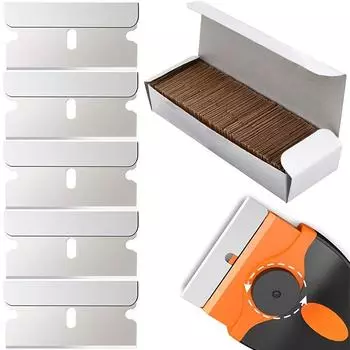 100 шт. металлические лезвия для скребка Сменные лезвия для скребка для инструмента для снятия краски Сменные лезвия для чистящего инструмента для удаления этикеток 100pcs