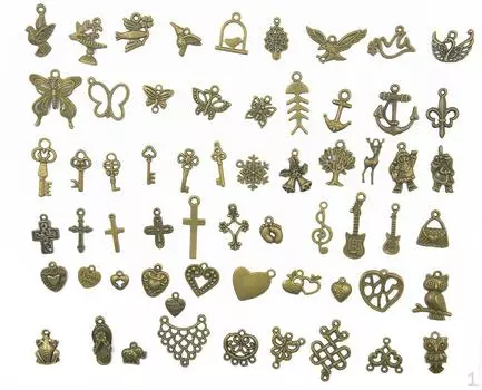 100 шт. металлические подвески из смешанного сплава, браслет «сделай сам» для изготовления ювелирных изделий, животных