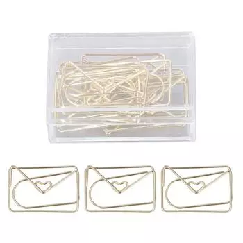 100 шт. Металлические скрепки для бумаги, золотистые, гальванические, антикоррозийные, нескользящие с