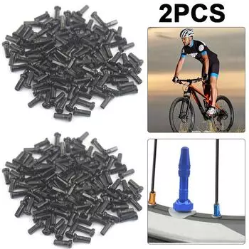 100 шт. металлических ниппелей для спиц 14G 2 мм для горного велосипеда (черный) #C