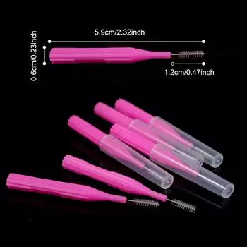 100 шт межзубные щетки зубная нить зубочистка ортодонтические брекеты щетка инструмент для чистки зубов оральный розы красного