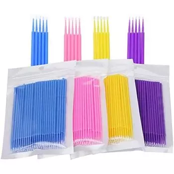 100 шт микроаппликаторы одноразовые кисточки для наращивания ресниц для стоматологического макияжа 19x11x2cm