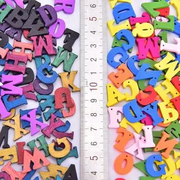 100 шт. милые буквы цифры деревянный алфавит скрапбукинг товары для творчества
