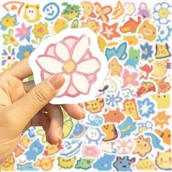 100 шт. милые красочные телесные странные граффити наклейки мультфильм дети подарок игрушка украшения дневник чемодан чашка ноутбук водонепроницаемая наклейка