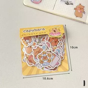 100 шт. милые наклейки в виде животных-капибары для автомобиля, мотоцикла, путешествия, багажа, телефона, гитары, ноутбука, мультяшного шлема, наклейки для детей, подарочные игрушки