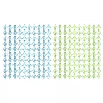 100 шт. милые скрепки в форме самолета, дизайн, покрытая проволока, яркие цветные необычные скрепки для скрапбукинга Blue