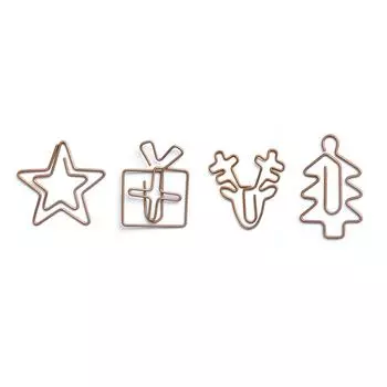 100 шт. милые скрепки в стиле ретро, Рождество, изысканные цвета, широкое применение, детские скрепки для бумаги Christmas Trees