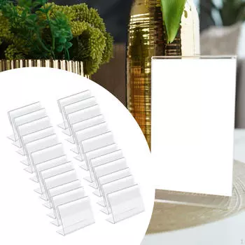 100 шт. Мини-акриловые держатели для вывесок 4x2 см, прочные, для многоцелевого использования