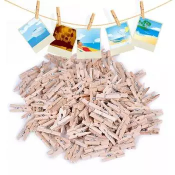 100 шт. Мини деревянные зажимы фотобумага булавка прищепка для дома свадебная вечеринка украшения аксессуары