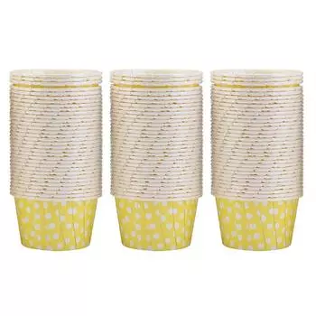 100 шт мини-формочки для кексов бумажные круглые формы для выпечки тортов формы для кексов домашняя вечеринка свадьба желтый