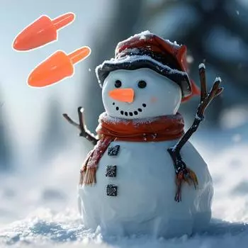 100 шт. Мини-нос снеговика, пластиковое рождественское украшение для носа, полупрозрачное, самодельное украшение для носа снеговика, принадлежности для рождественских украшений A