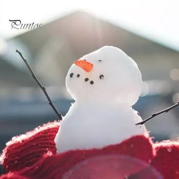 100 шт. Мини-нос снеговика, пластиковое рождественское украшение для носа, полупрозрачное, самодельное украшение для носа снеговика, принадлежности для рождественских украшений A