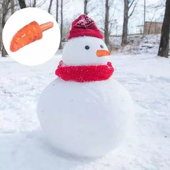 100 шт. Мини-нос снеговика, пластиковый рождественский носовой орнамент, полупрозрачный, сделай сам, нос снеговика, поделка A