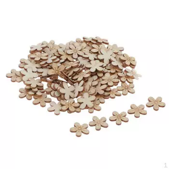 100 шт., мини-связки, незаконченные деревянные украшения, цветочная тематика, использованная подарочная бирка для дома