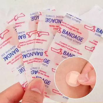 100 шт. мини-водонепроницаемый пластырь для ран, пластырь, повязка, круглая, узорчатая, наклейки для повязки, бандиты для детей 100Pcs