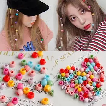 100 шт мини-заколки для волос для женщин и девочек милые карамельные цвета бусины головные уборы