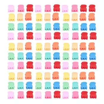 100 шт. Мини-заколки-коготки, милые маленькие шпильки, аксессуары для волос, детские разноцветные зажимы для волос для девочек