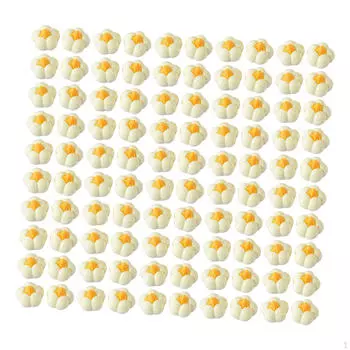 100 шт. Миниатюрные украшения в виде тыквы из смолы для самостоятельного изготовления поделок белый