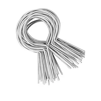 100 шт. Многоцелевая стяжка для сетки-рабицы 11 калибра Прочные металлические скрутки для фермерских и садовых ограждений Материалы для проектов T2