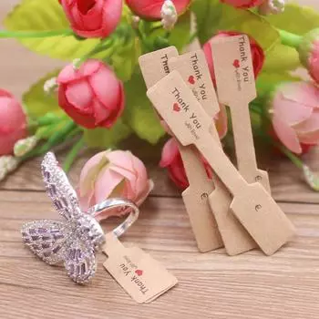 100 шт. многоцветные этикетки-кольца, сложенные внахлест, белые/крафт-бумага, ручная работа, с надписью «любовь», ценники, бирки для ювелирных изделий, наклейки, этикетки 6*1,2 см