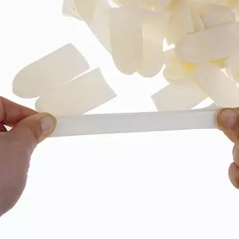 100 шт. многофункциональные перчатки на кончиках пальцев, латексные резиновые накладки на пальцы, защитные M оранжевый