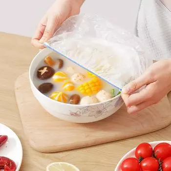 100 шт. многоразовых эластичных защитных чехлов для пищевых мисок, растягивающиеся чехлы, подходят для разных размеров мисок и тарелок 2,0-9,5 дюймов 100pcs разноцветный