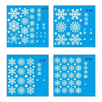 100 шт. многоразовых рождественских наклеек на окна в виде снежинок