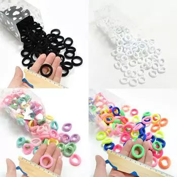 100 шт модные женские девушки яркие цвета эластичное кольцо для волос веревка хвост держатель декор для волос 10