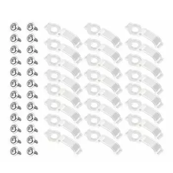 100 шт. монтажные кронштейны-зажимы для светодиодных лент 3528/5050 белый