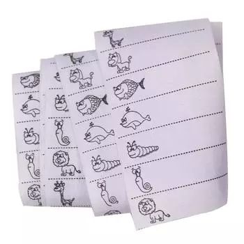 100 шт. моющиеся железные этикетки для школьной одежды, тканевые бирки, маркер