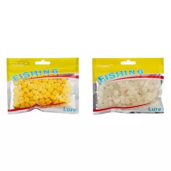 100 шт. мягкая приманка с запахом кукурузы, искусственная кукуруза, плавучая приманка, рыболовные принадлежности (желтый)
