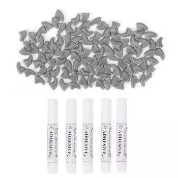 100 шт. мягкие чехлы для когтей кошек, безопасные, против царапин, защитные декоративные чехлы для лап собак, серый M M серый