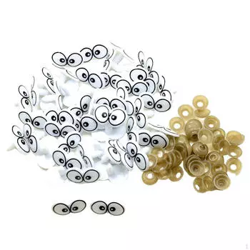 100 шт. Мультяшные глаза, игрушечные глаза, плюшевые аксессуары для животных, проекты по вязанию кукол,