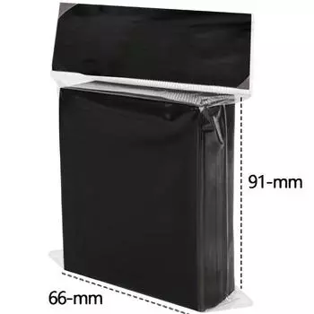 100 шт./набор 66x91 мм чехлы для карточек для коллекционных карт, матовые чехлы для карточек, протекторы для карточек, мягкие чехлы для стандартных карточек чёрный