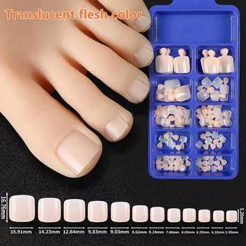 100 шт. накладные ногти на ногах, натуральные, однотонные, накладные ногти, полное покрытие, квадратные ногти, быстрый, удобный инструмент для маникюра розовый