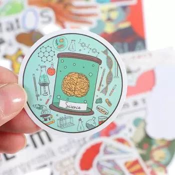 100 шт., наклейка для научной химической лаборатории для ноутбука, телефона, скейтборда, чемодана