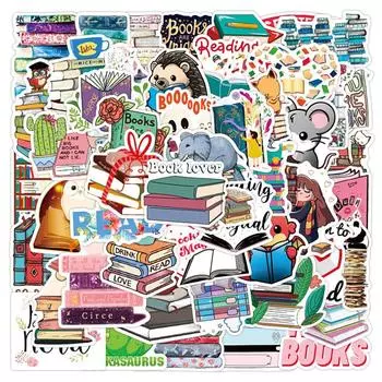 100 шт. наклейки для чтения книг водонепроницаемые наклейки «Я люблю читать» виниловые мотивирующие наклейки для бутылки с водой ноутбука багажа скейтборда телефона 100PCS