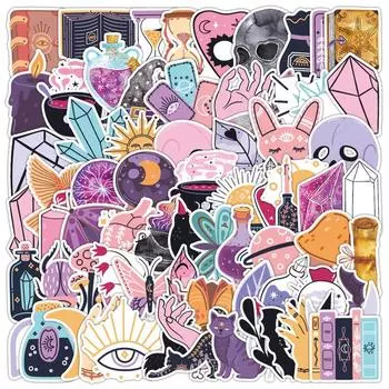 100 шт. Наклейки с изображением колдунов и ведьм Наклейки для скейтборда Наклейки для экстремальных видов спорта Наклейки для чемодана, гитары, кружки, блокнота Наклейки для трендов