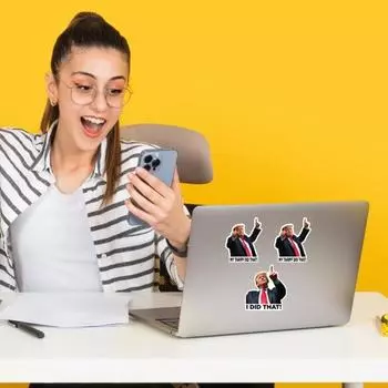 100 шт. наклейки Трамп «Я сделал это» забавные наклейки на бензоколонку водонепроницаемый материал ноутбук автомобиль