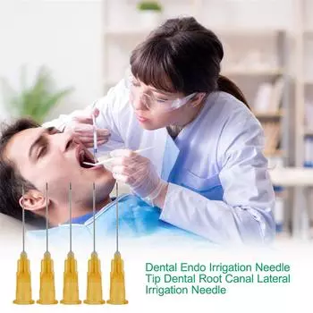 100 шт., наконечник стоматологической иглы с боковым вырезом, шприц для промывания корневых каналов, оранжевый, 25 г Side Cut оранжевый