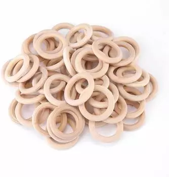100 шт. натуральное деревянное кольцо для поделок необработанная деревянная петля круглая подвеска соединитель ювелирные изделия аксессуары 40 мм/1,57 дюйма